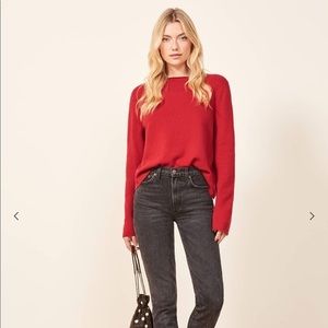 Reformation Red Cashmere Sweater